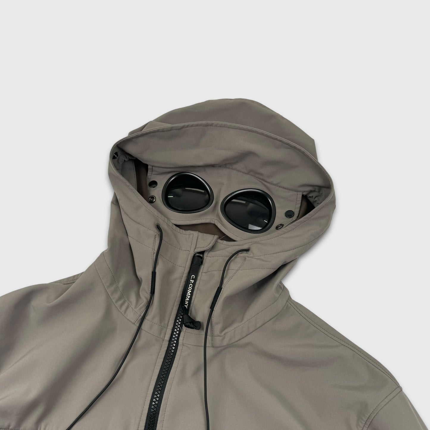 CP Company Grey / Khaki Soft Shell Goggle Jacket XL