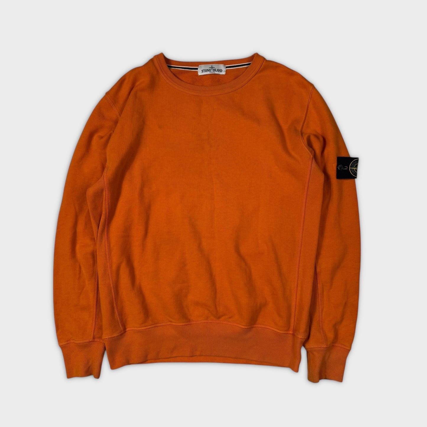 Stone Island Orange Crewneck Sweatshirt L