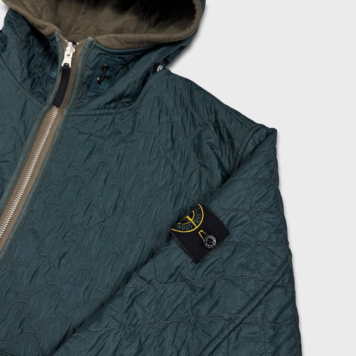 Stone Island 2010 Reversible Emerald Green Quilted Jacket XXL