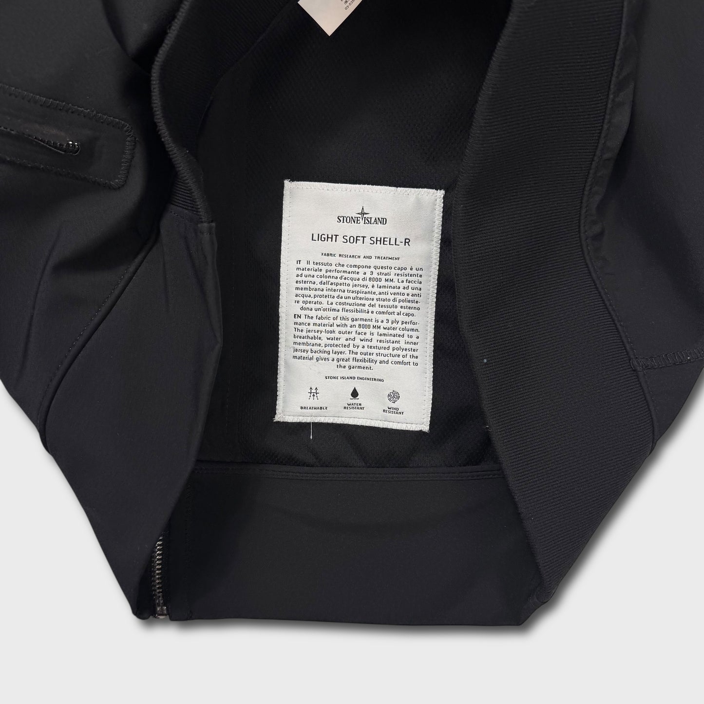 Stone Island Black Soft Shell-R Jacket M