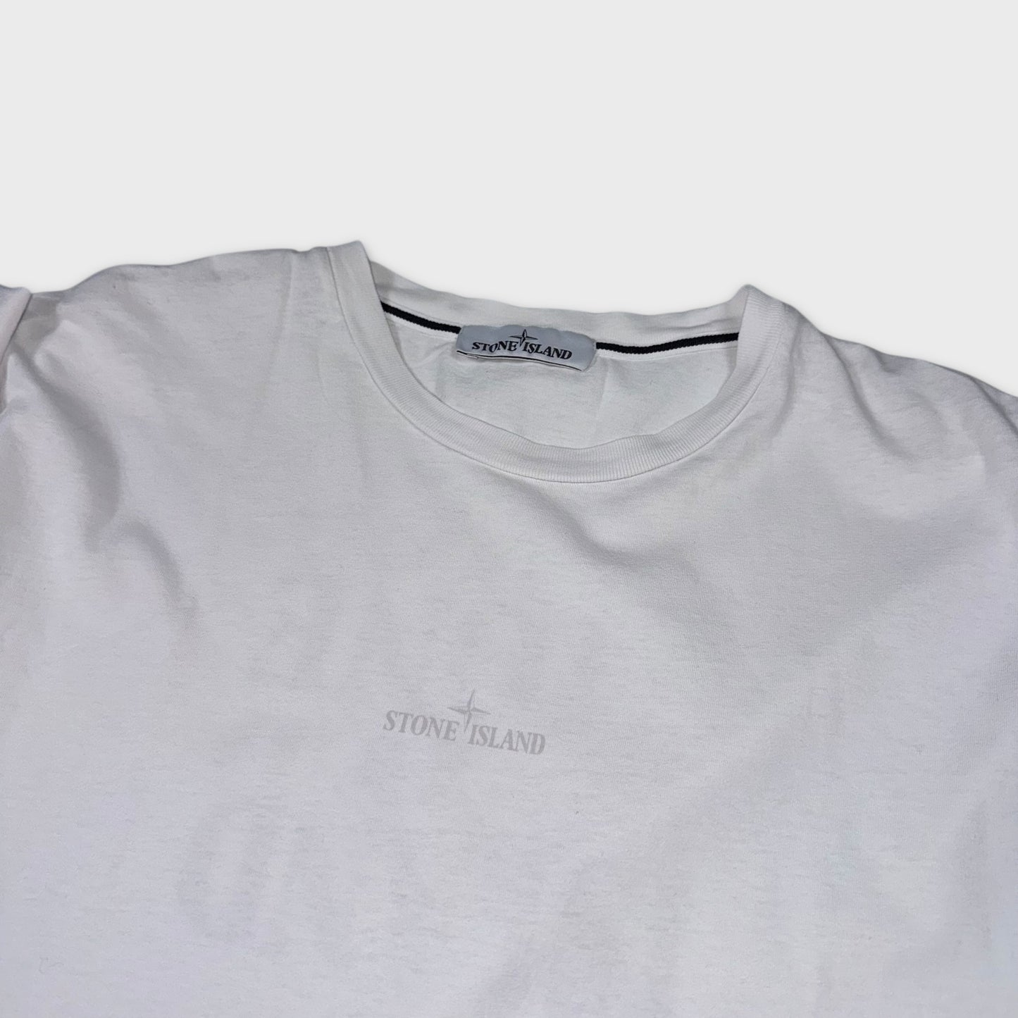 Stone Island White Reflective T-Shirt XL