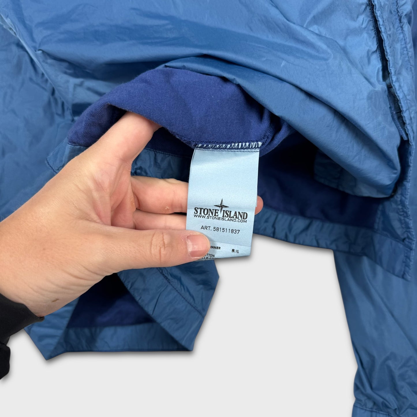 Stone Island Blue Tela Full Zip Overshirt XL