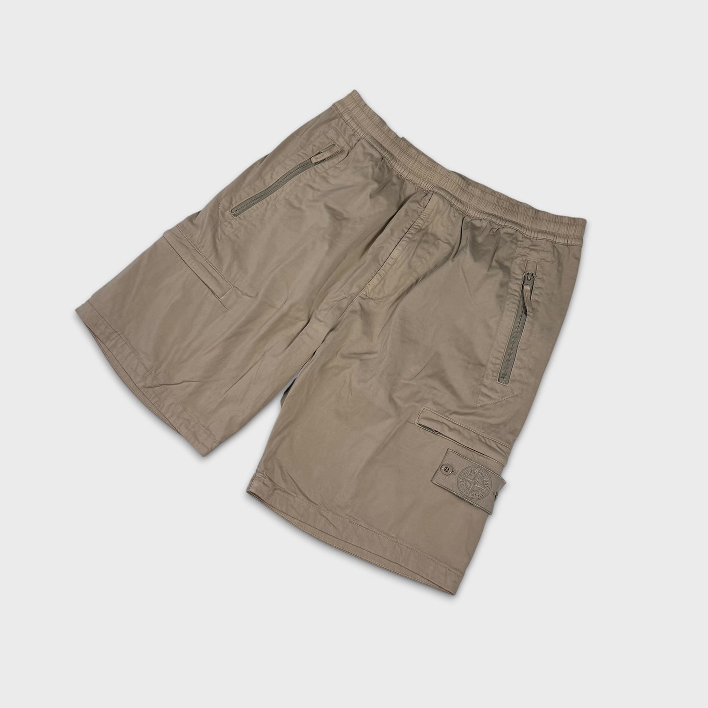 Stone Island Beige Ghost Cargo Shorts W34
