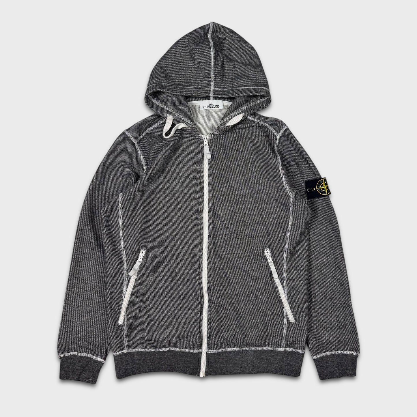 Stone Island Grey Full Zip Hoodie XL