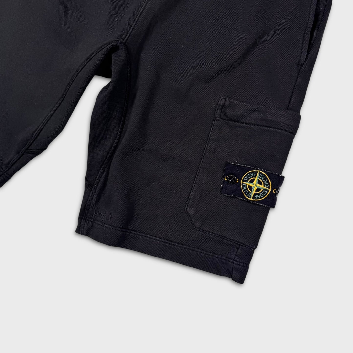 Stone Island Black Cotton Shorts S