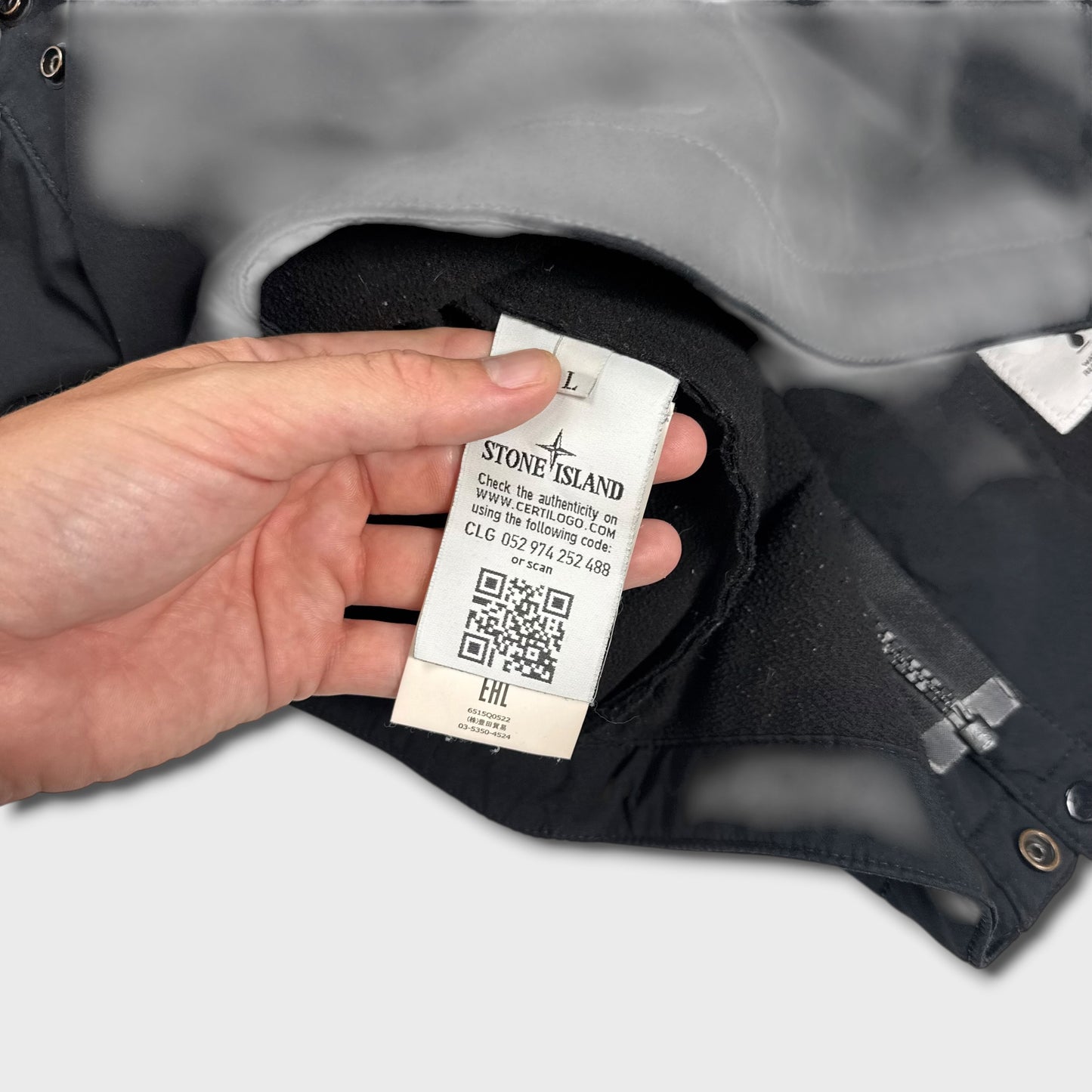 Stone Island Black Soft Shell-R Jacket L