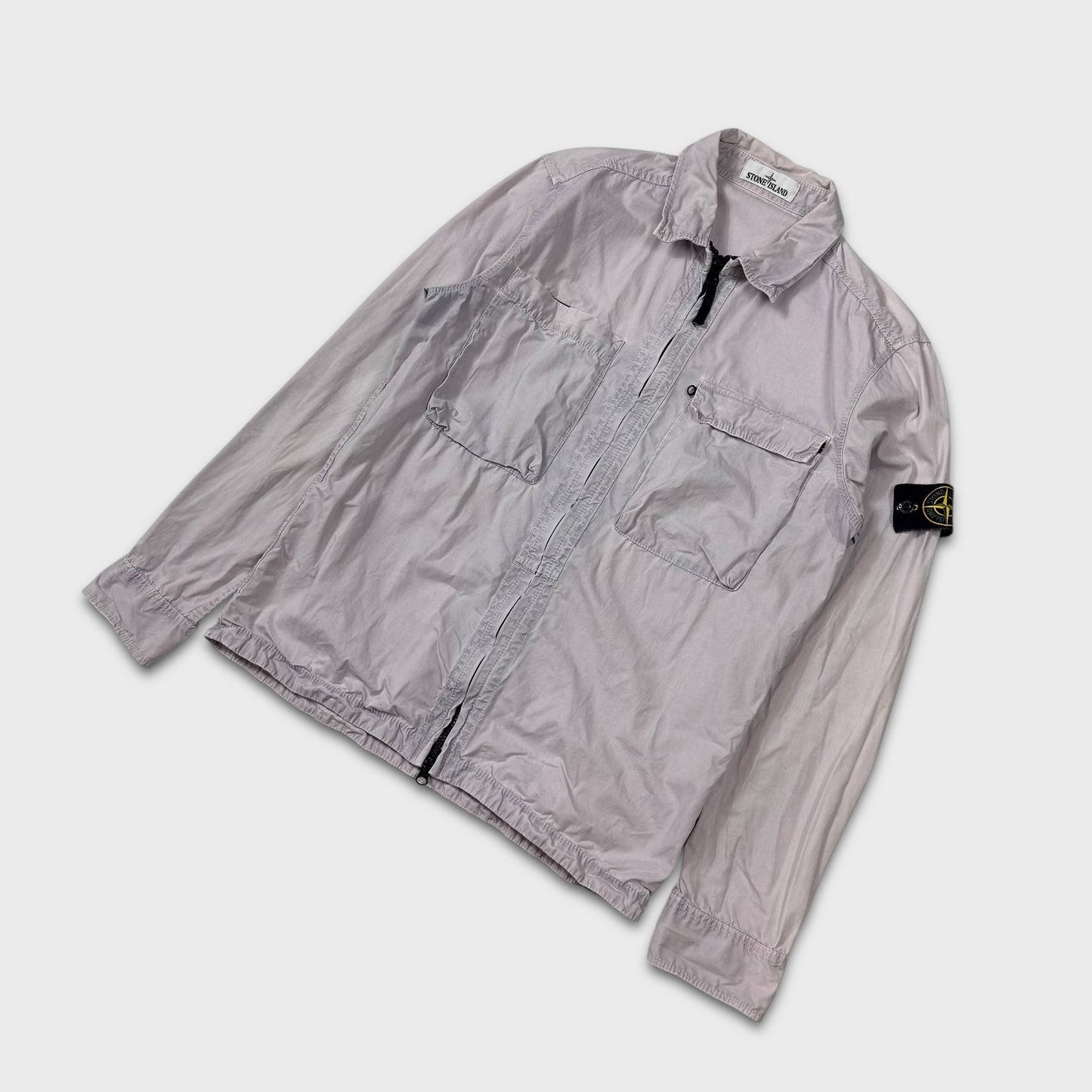 Stone Island Lavender Full Zip Overshirt L