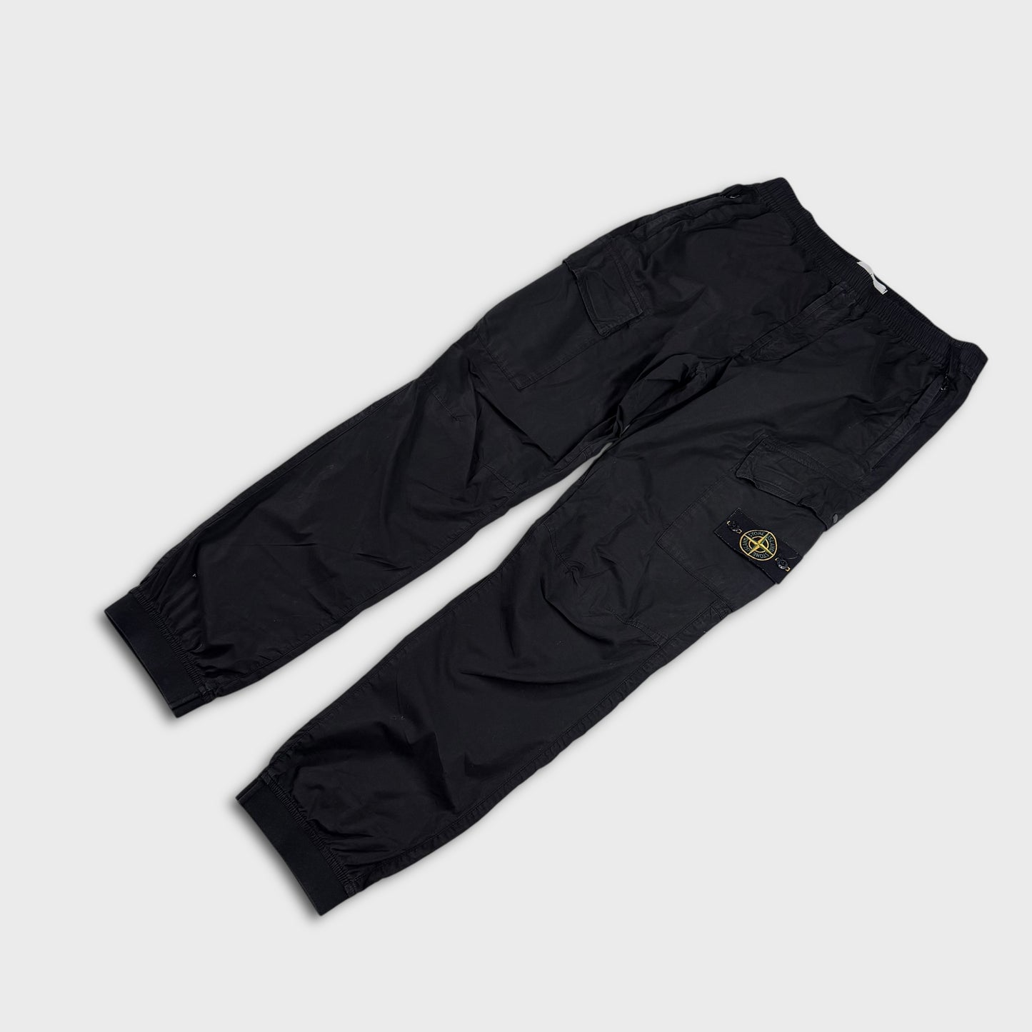Stone Island Black Tela Cargo Pants W32