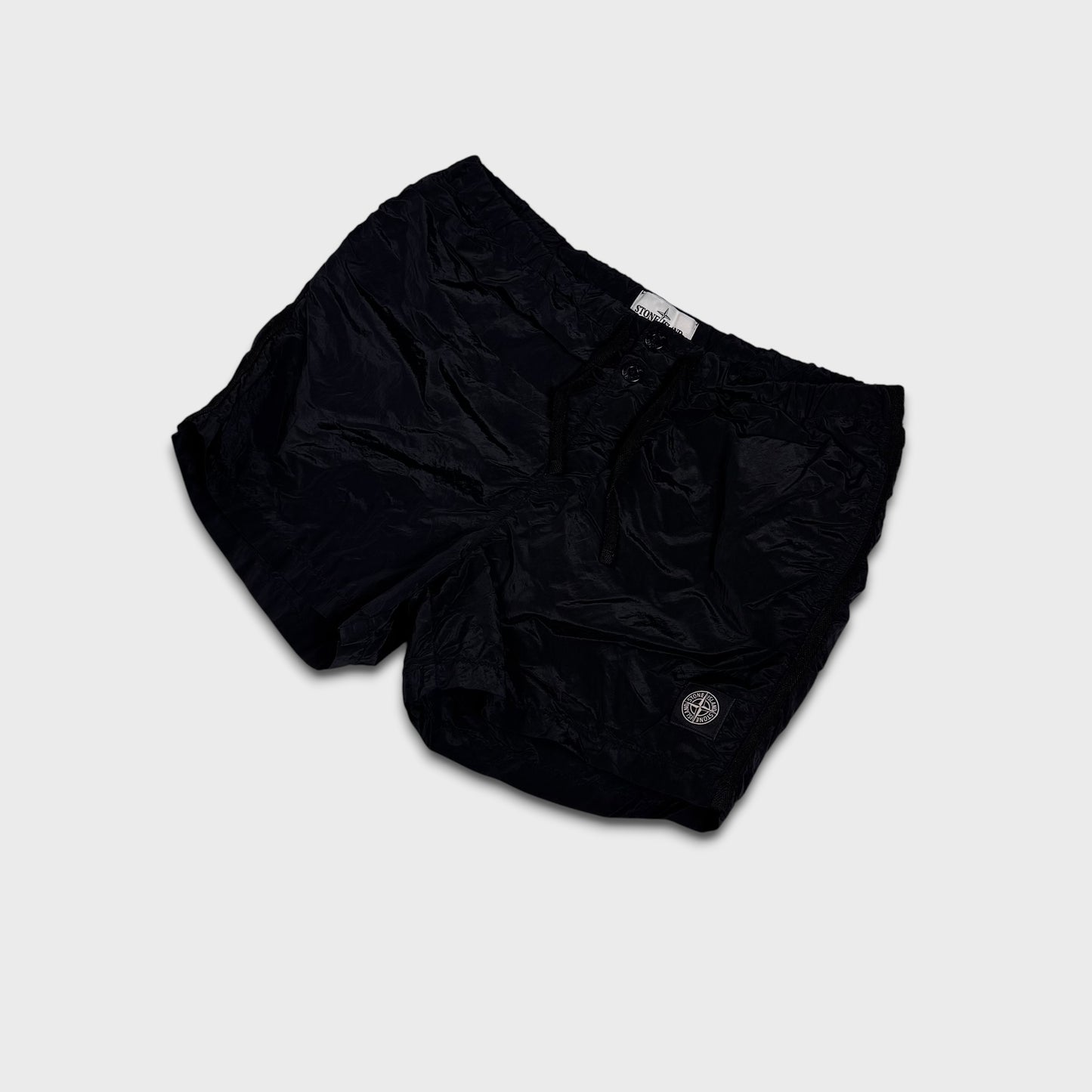 Stone Island Black Nylon Swim Shorts L