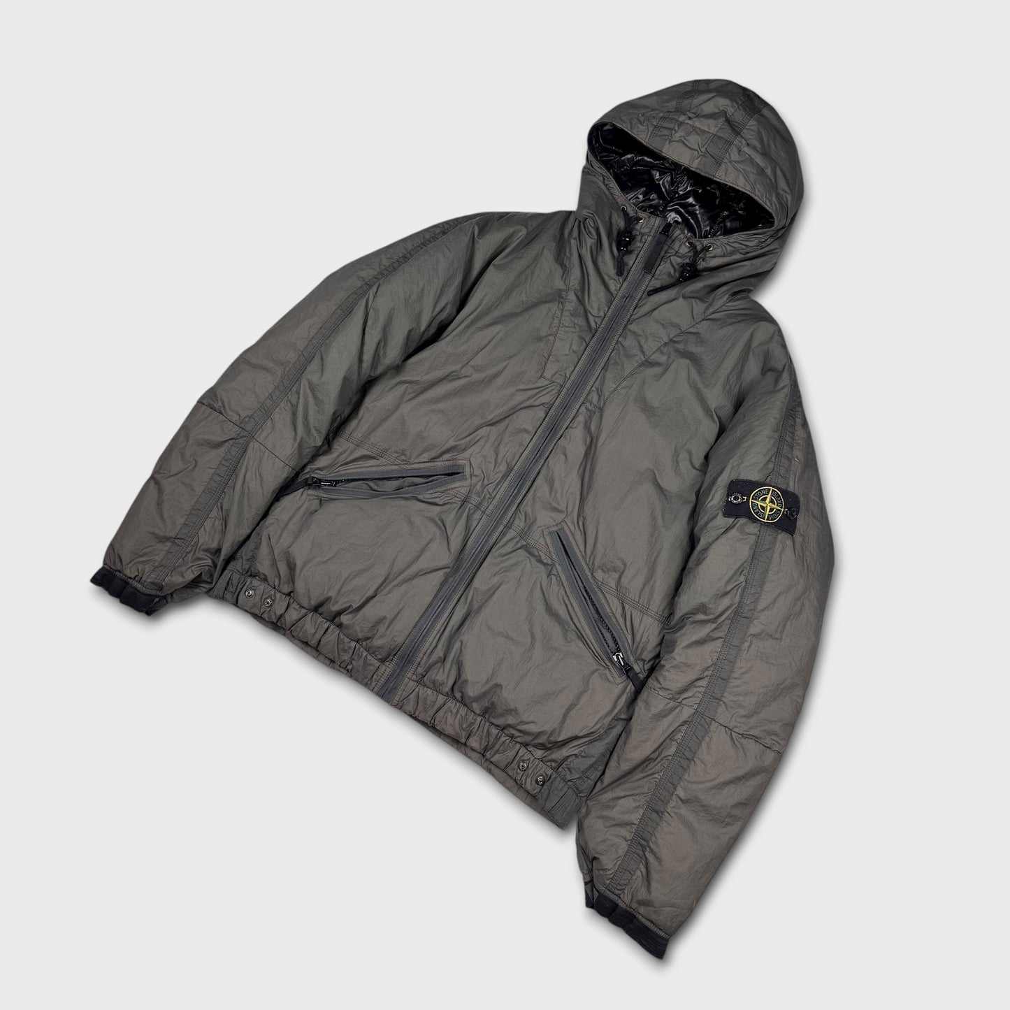 Stone Island Grey 2008 Goose Down Puffer Jacket L