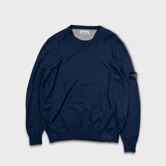 Stone Island Navy Knit Crewneck 3XL