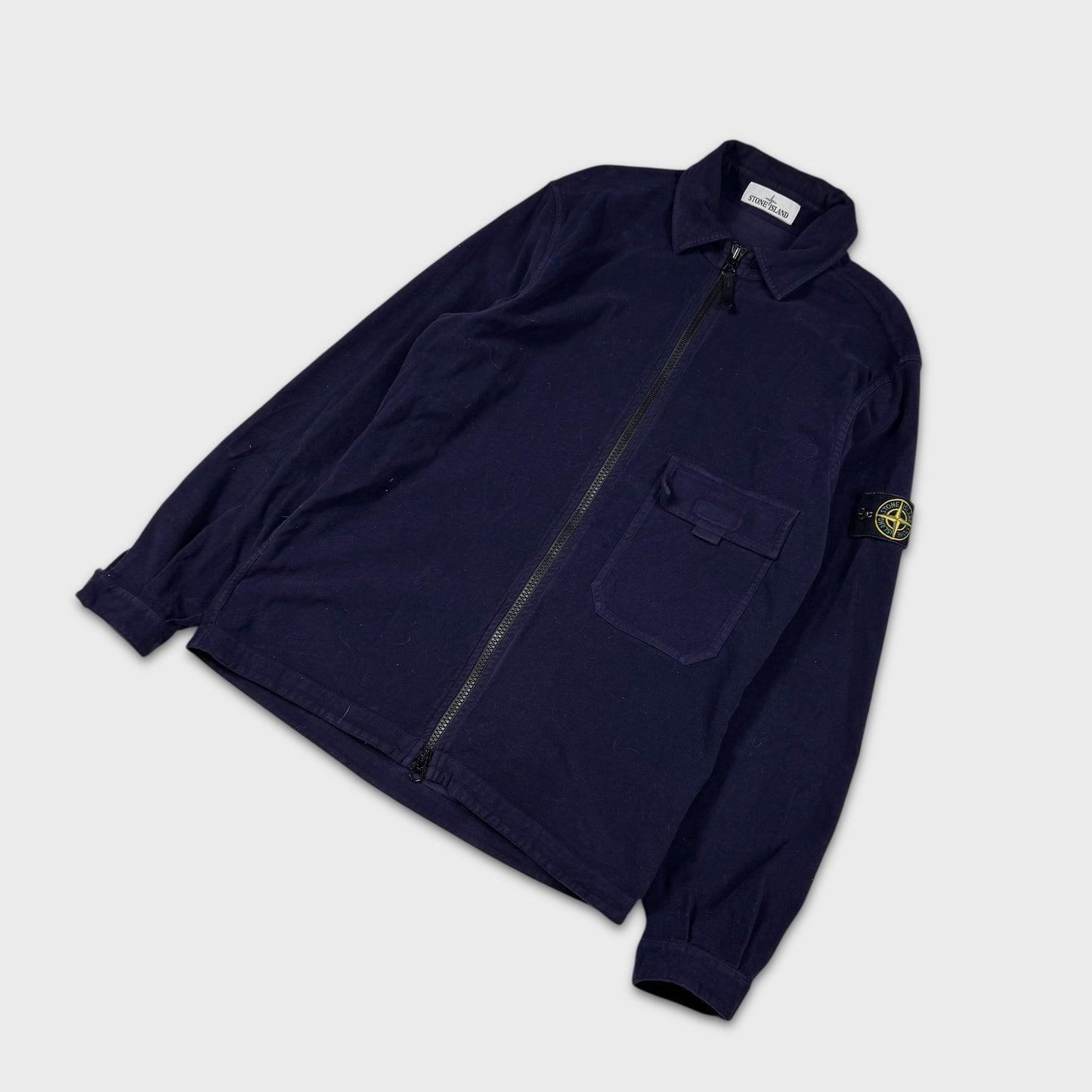 Stone Island Velour Full Zip Overshirt M