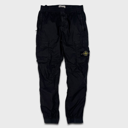 Stone Island Black Tela Cargo Pants W30
