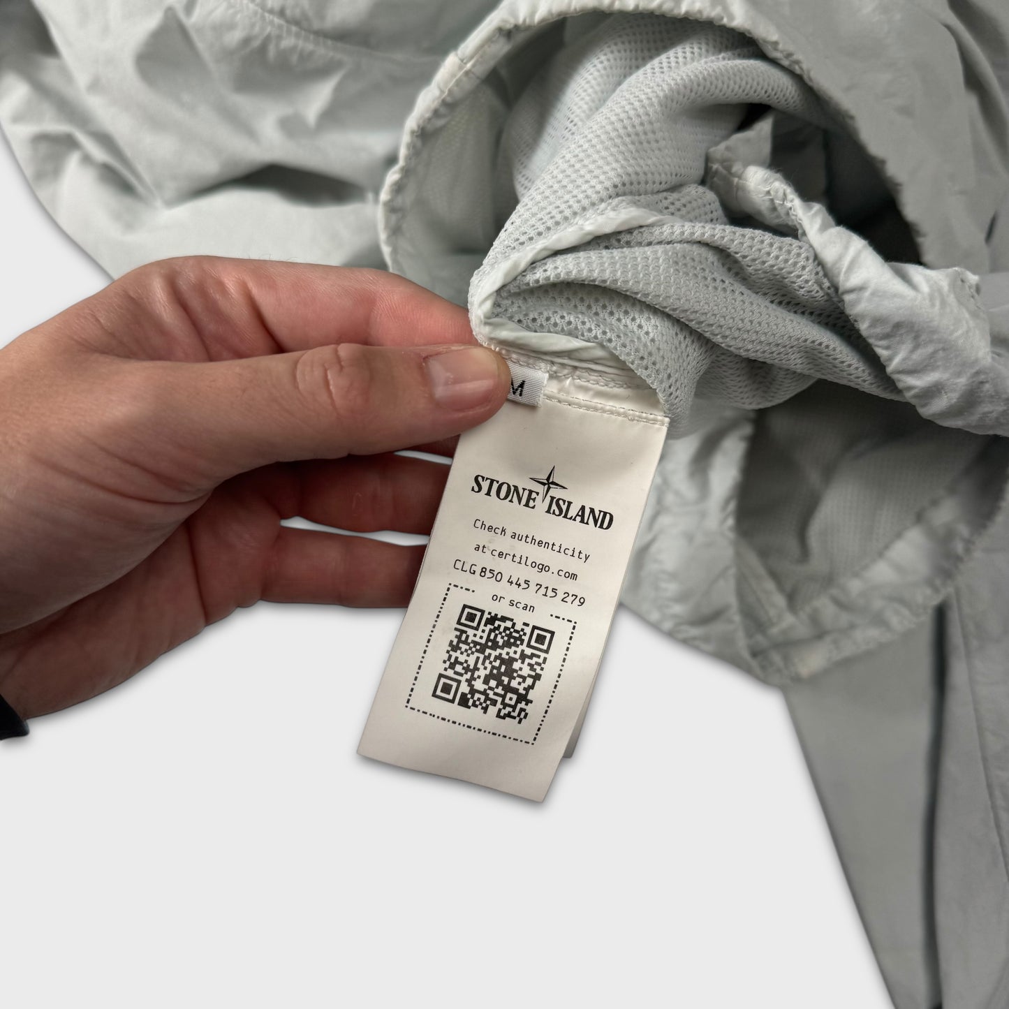 Stone Island Ice Blue Zip Overshirt Jacket M