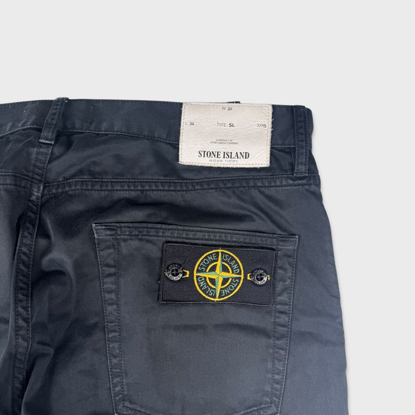 Stone Island Black Chino Trousers W32