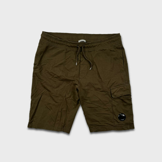 CP Company Dark Green Cotton Lens Shorts XXL