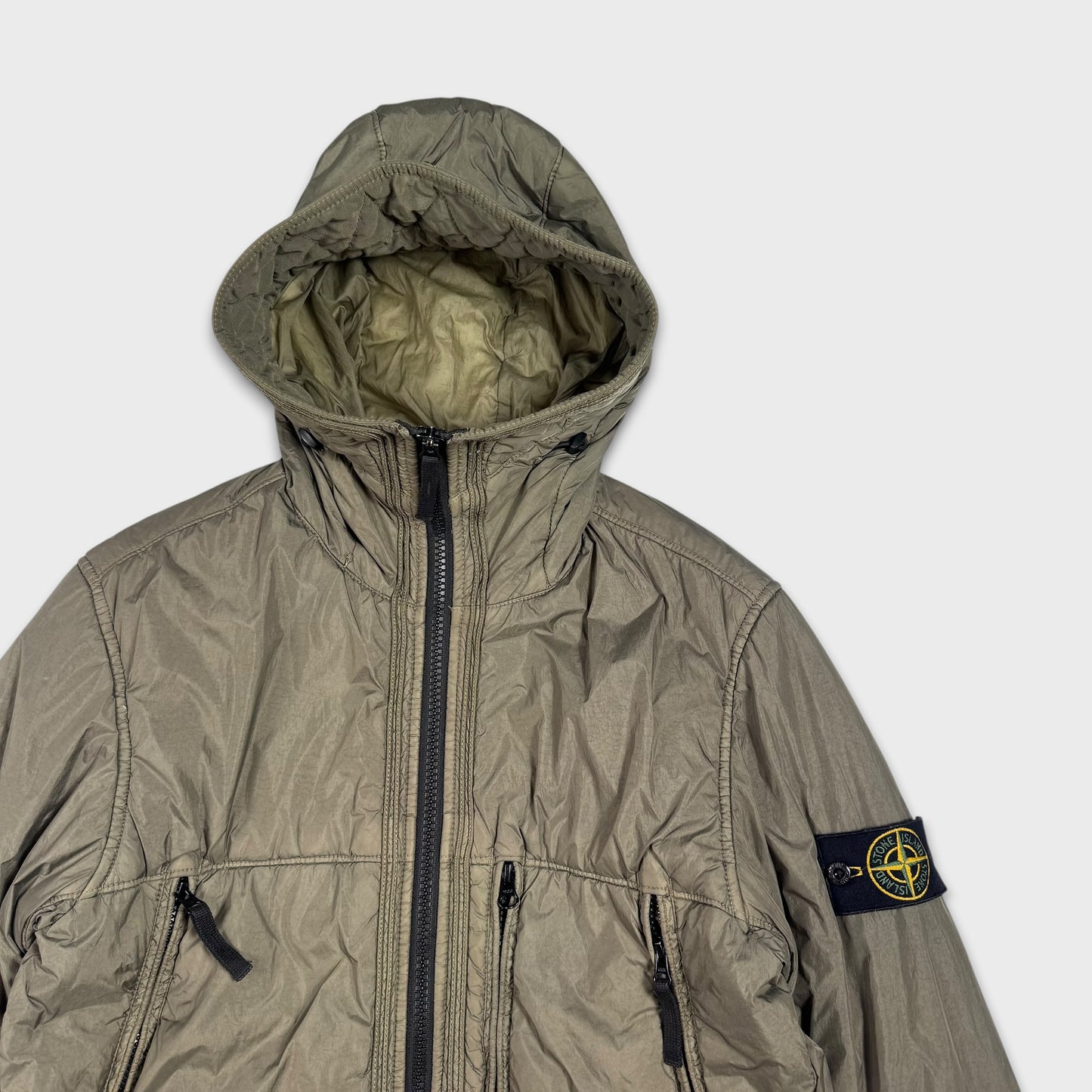 Stone Island Olive Crinkle Reps NY Jacket S