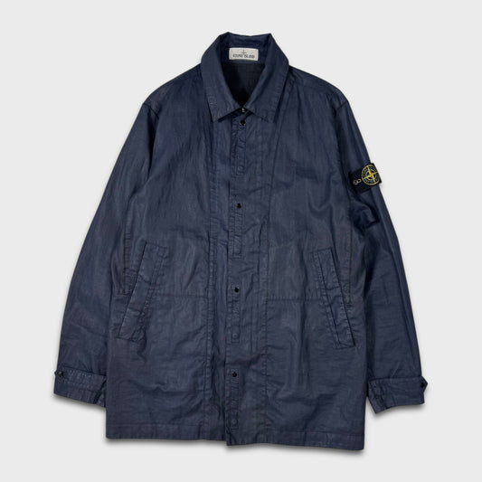 Stone Island Navy Lino Resinato-TC Parka Jacket M