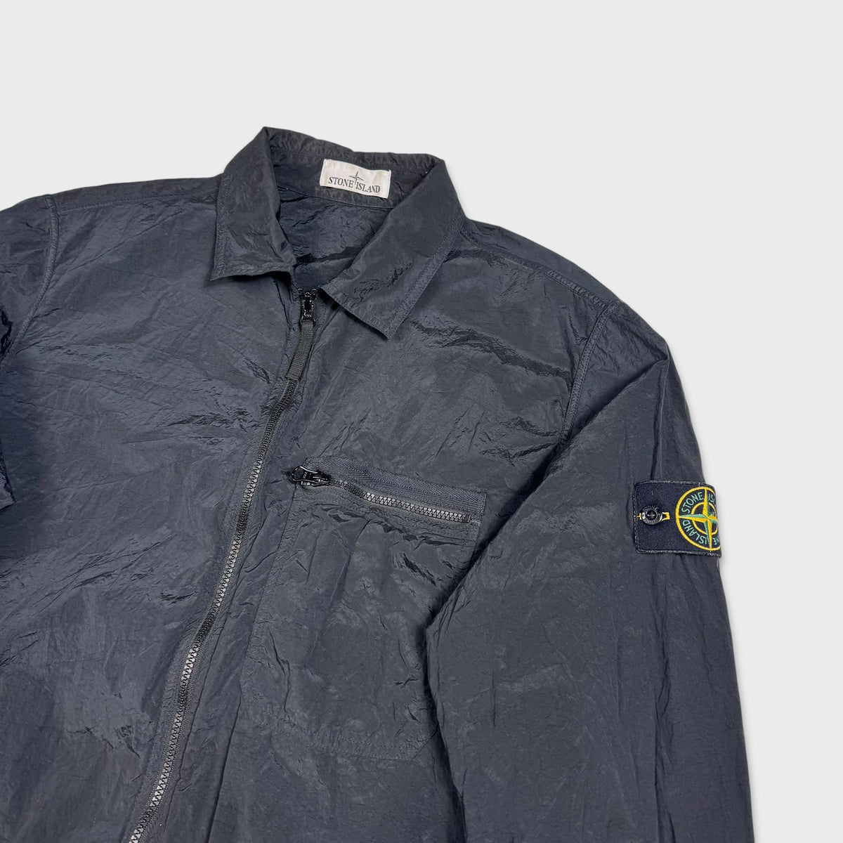 Stone Island Black Nylon Metal Overshirt XL