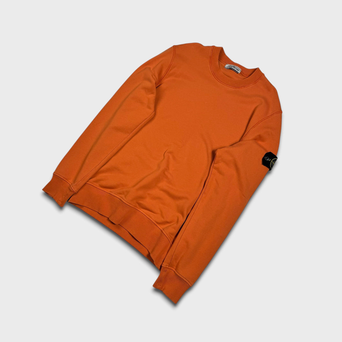Stone Island Orange Crewneck Sweatshirt M