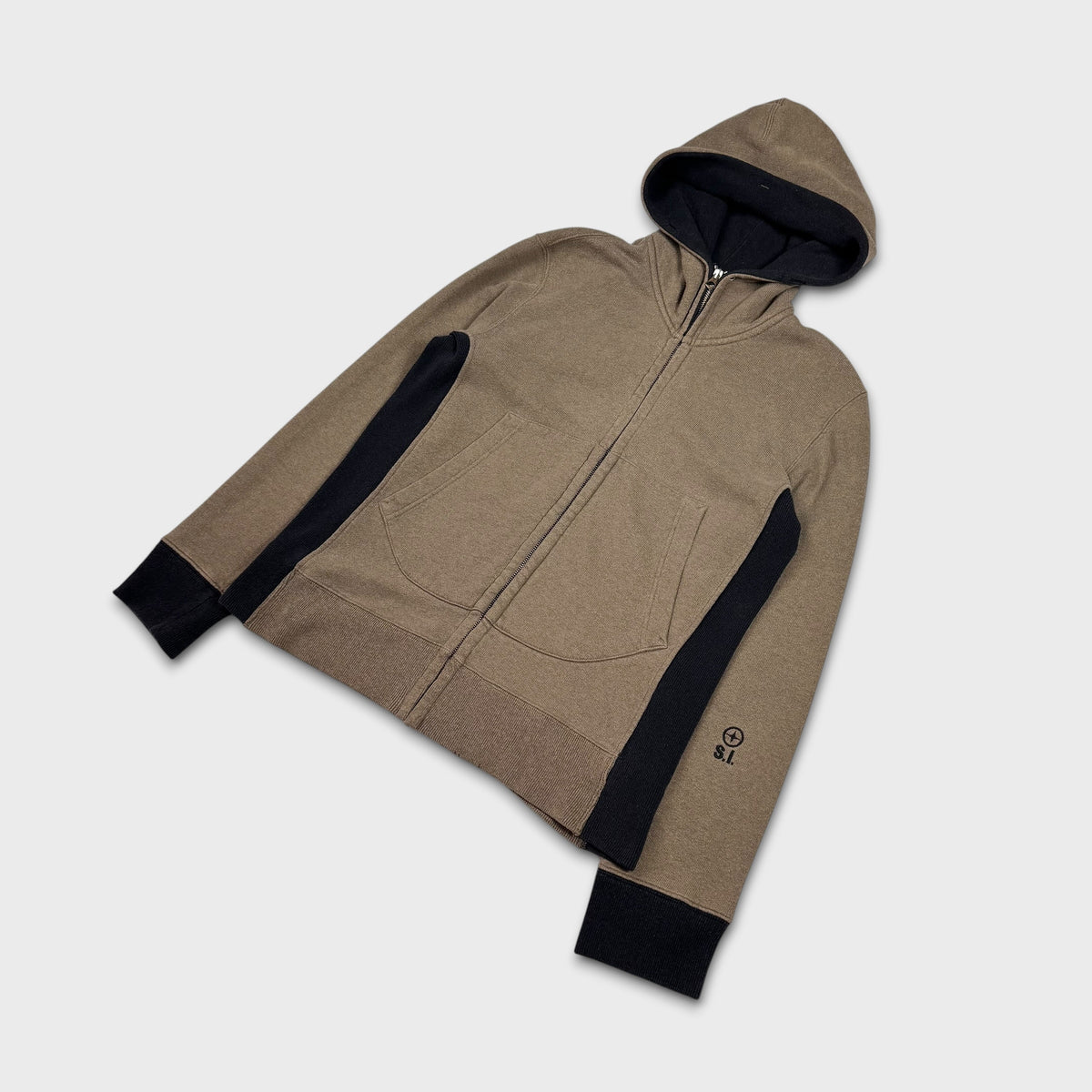 Stone Island ‘SI’ Two-Tone Hooded Knit L