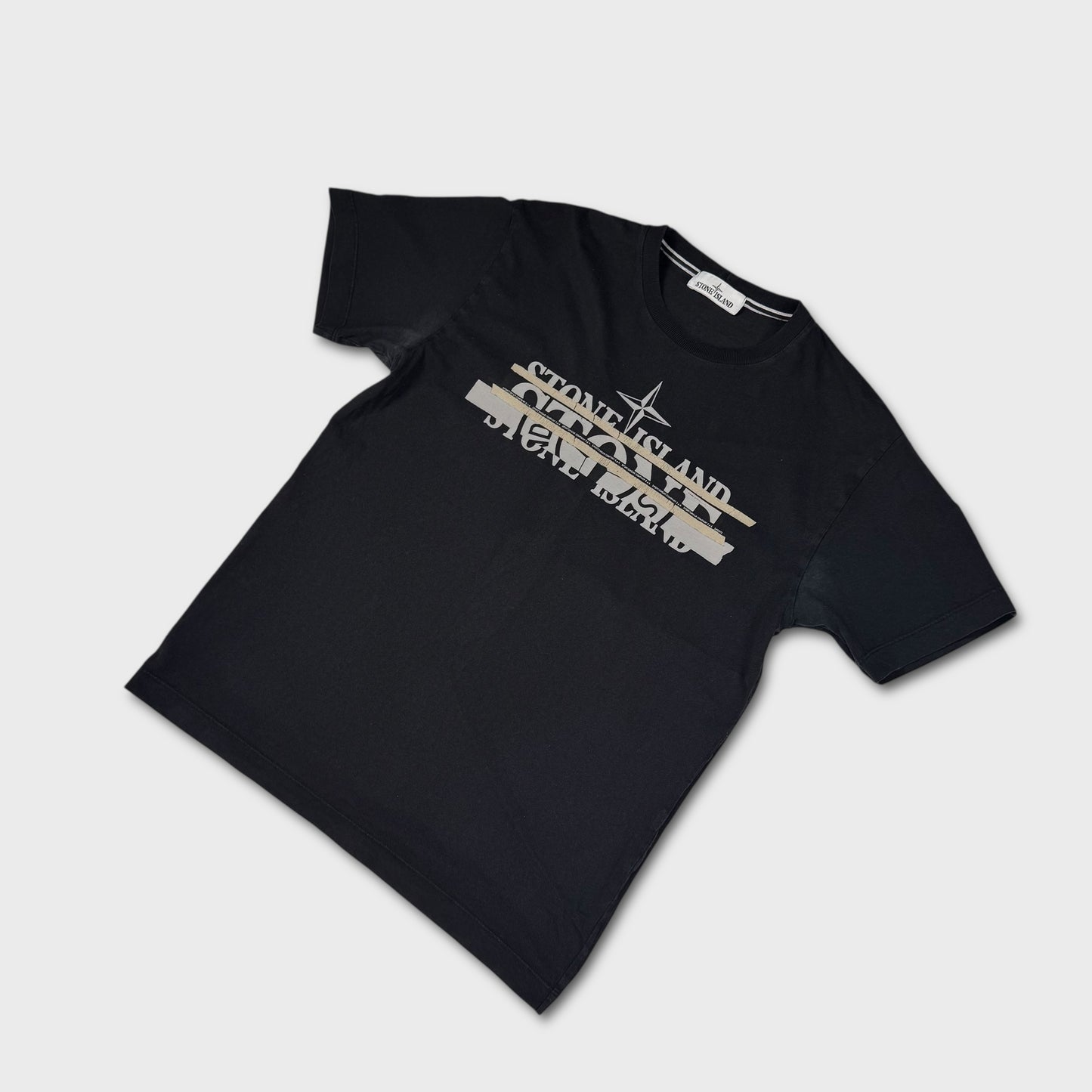 Stone Island Black Logo T-Shirt L