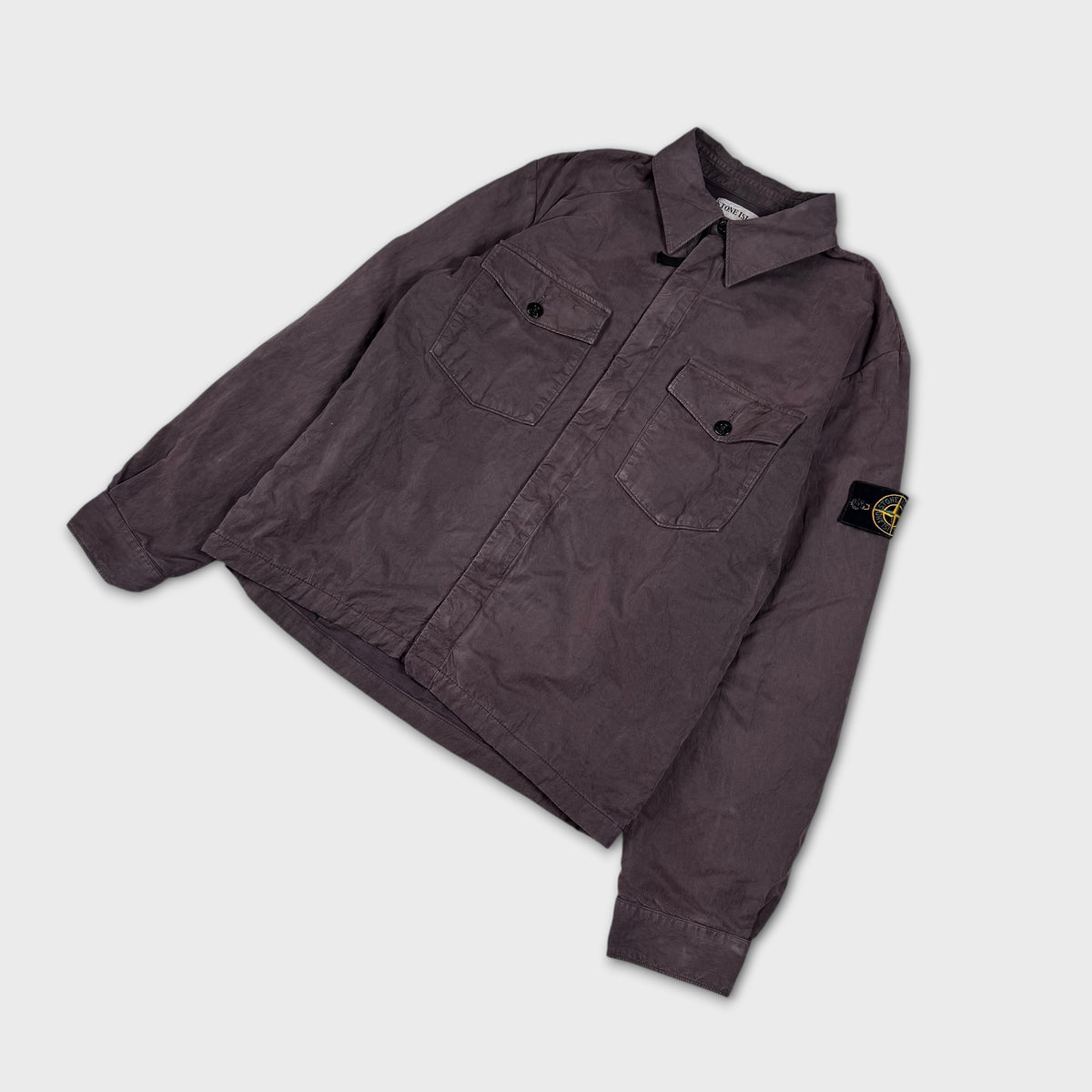 Stone Island 2000’s Crinkle Canvas Overshirt L