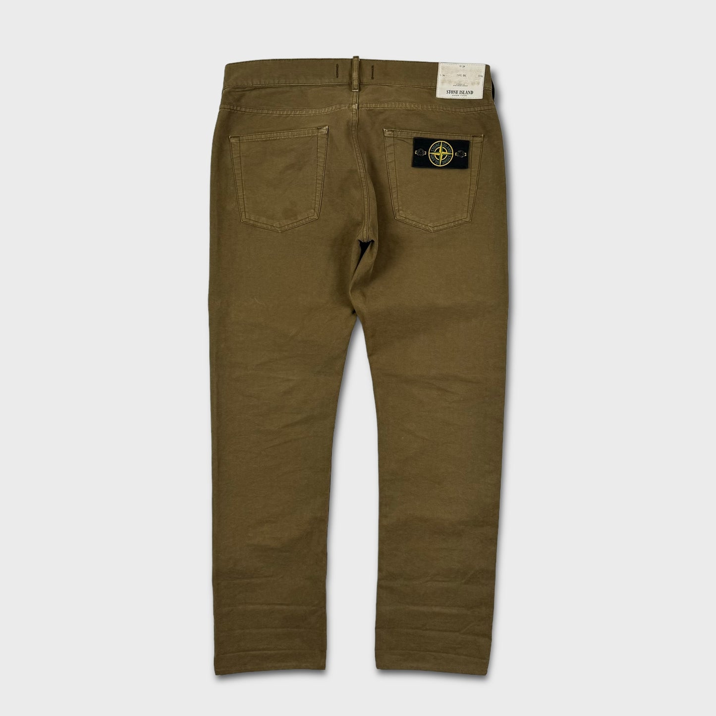 Stone Island Khaki Chino Trousers W34