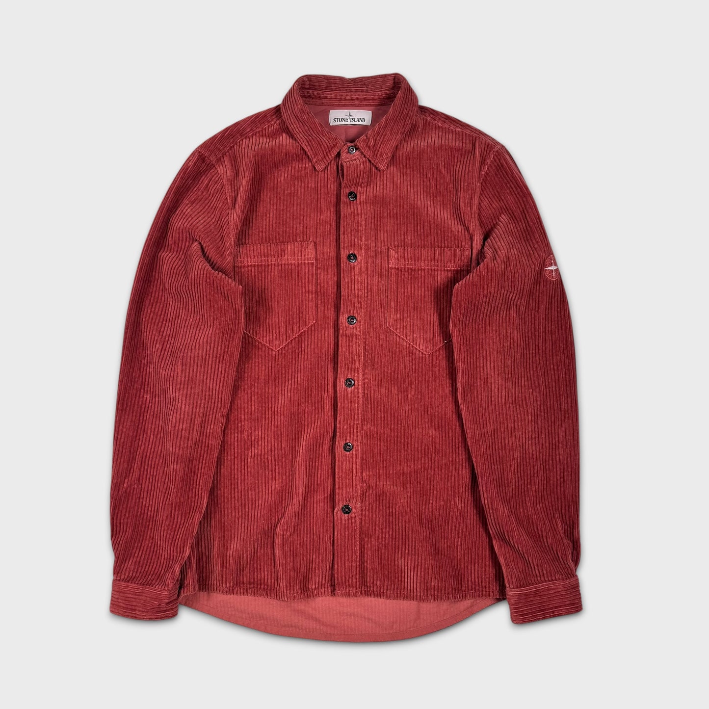 Stone Island Brick Red Corduroy Overshirt M