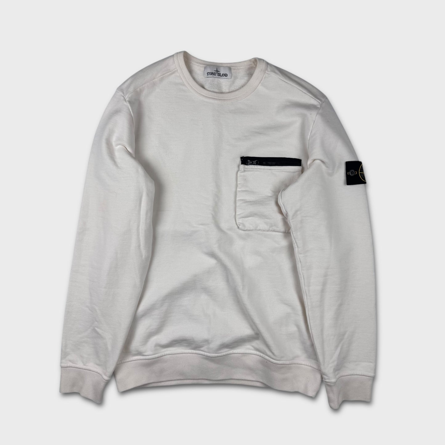 Stone Island Pocket White Crewneck L