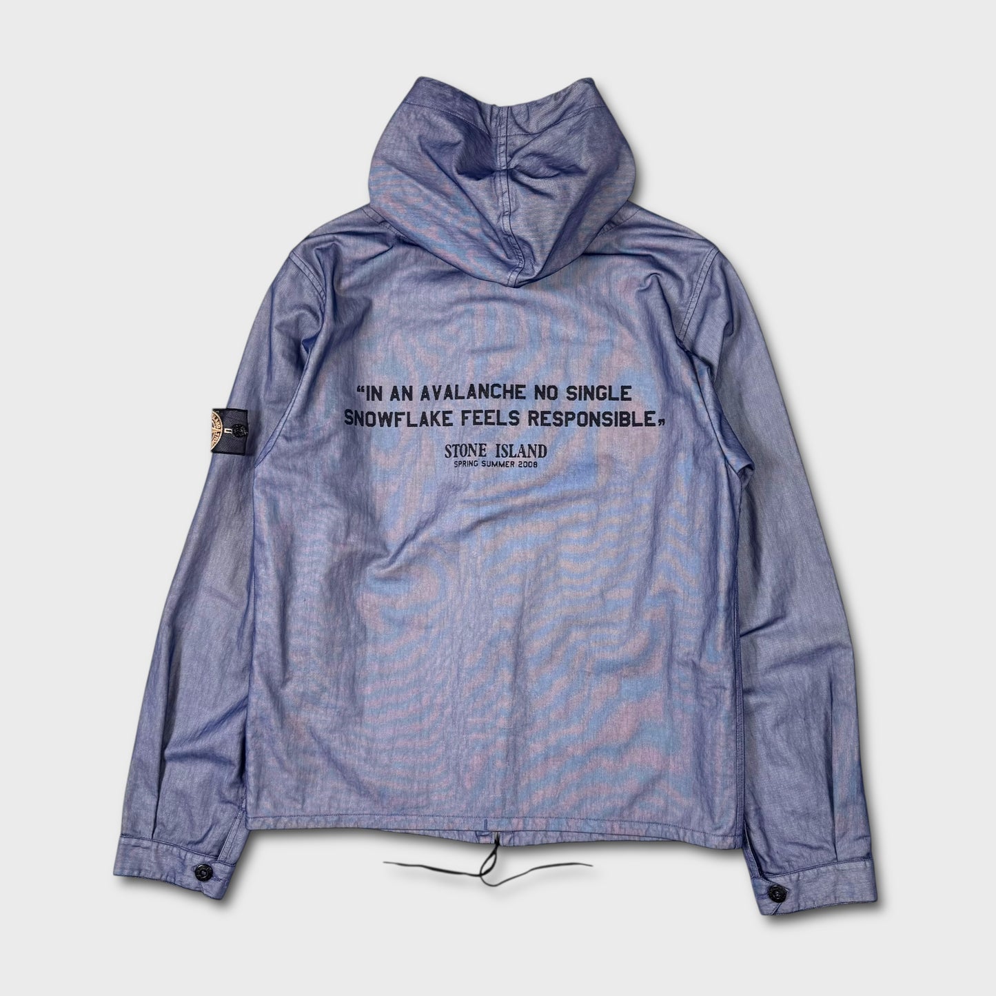 Stone Island 2007 Snowflake Tyvek Mesh Badge Jacket M