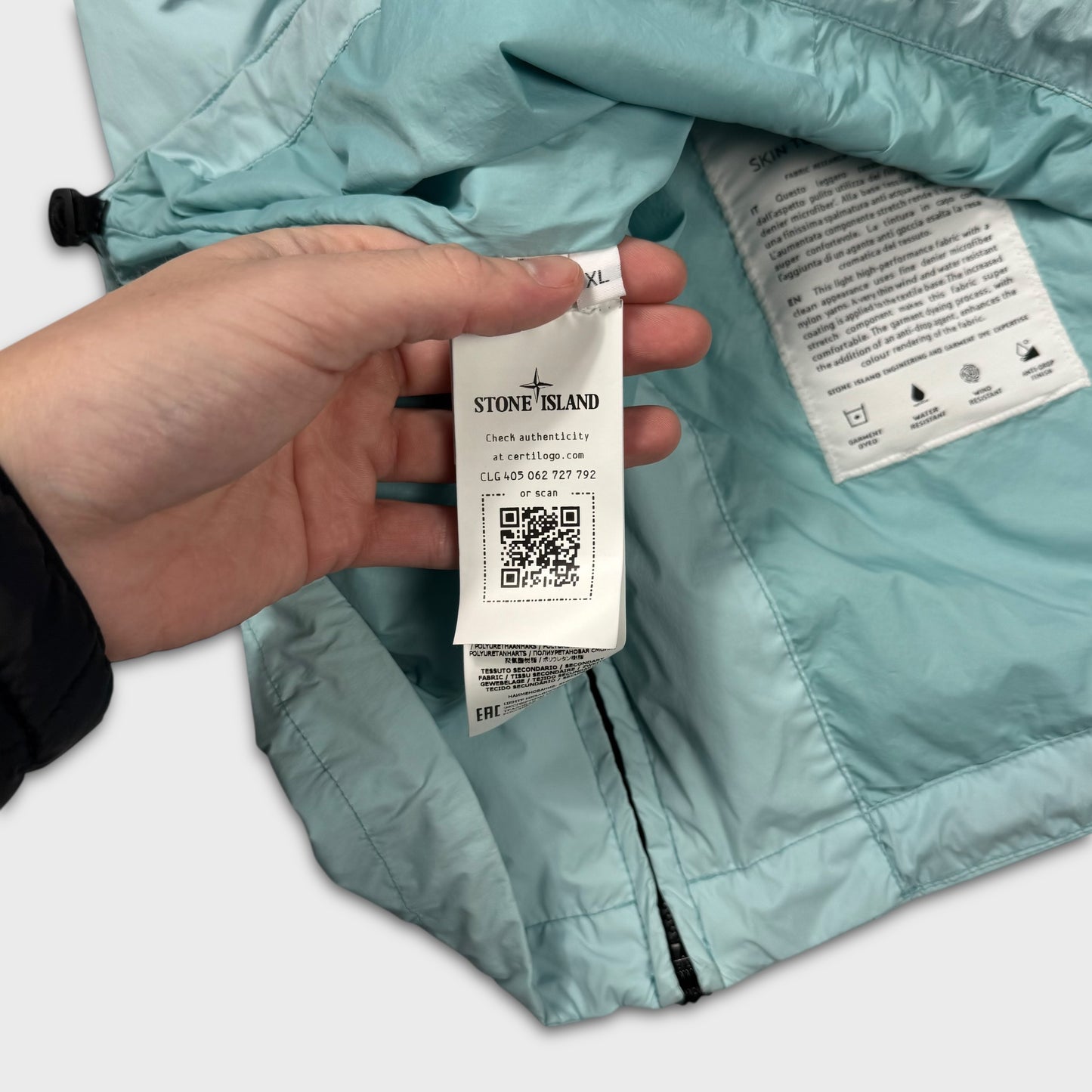 Stone Island Baby Blue Skin Touch Nylon TC Jacket XL