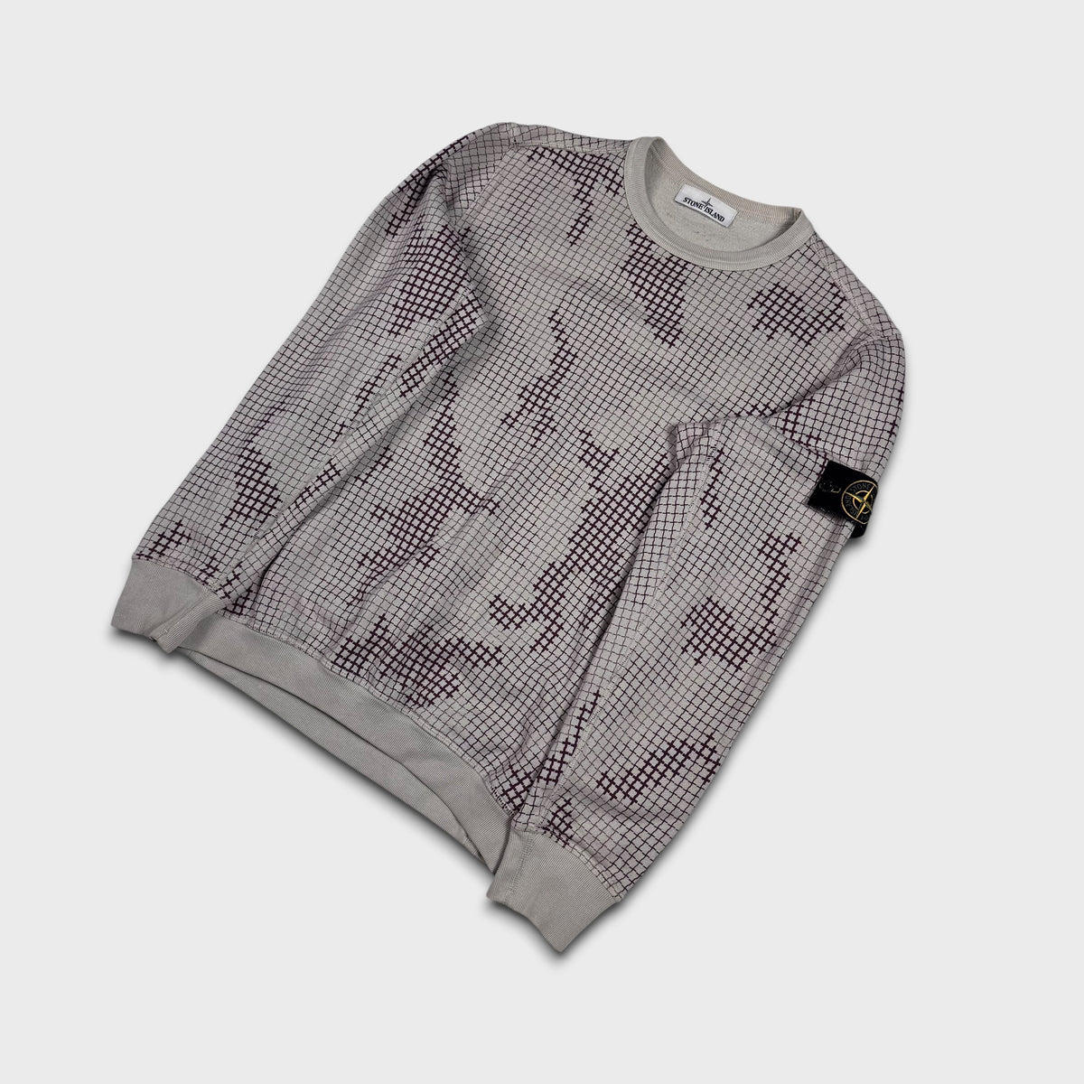 Stone Island Grid Camo Crewneck M