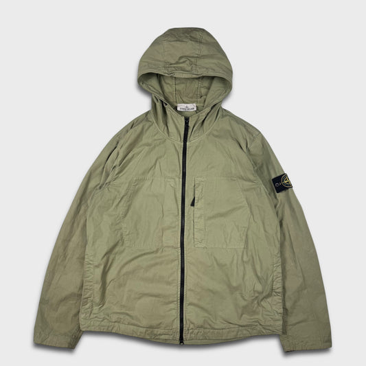 Stone Island Olive Supima Cotton Twill Stretch-TC Jacket XL