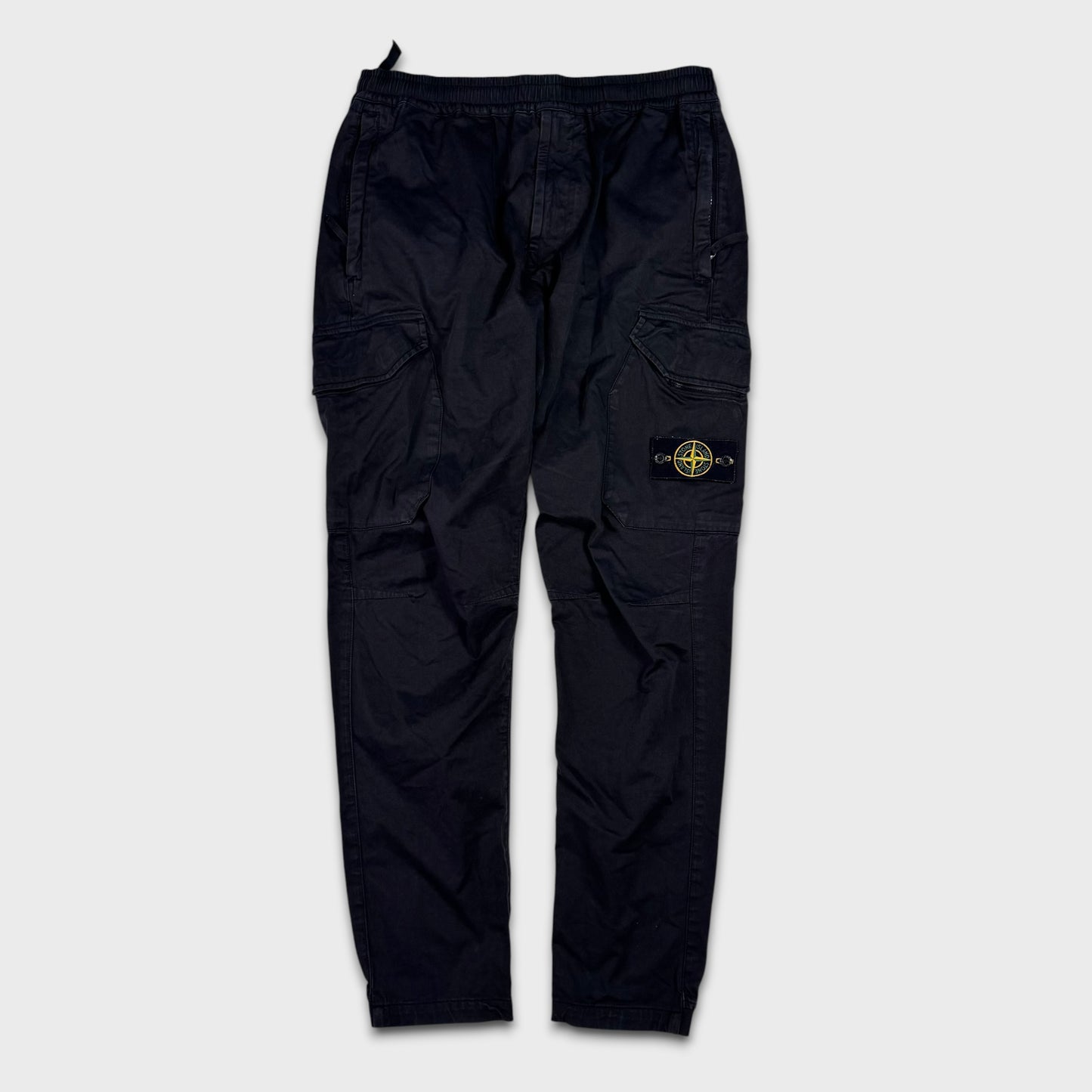 Stone Island Black Tela Cargo Pants W34