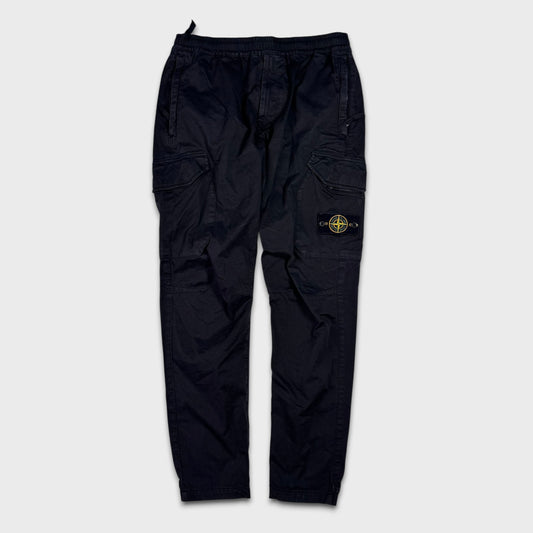 Stone Island Black Tela Cargo Pants W34