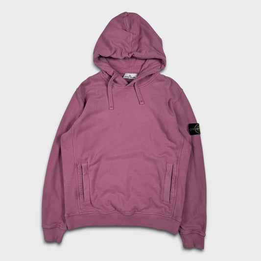 Stone Island Pink Pullover Hoodie L