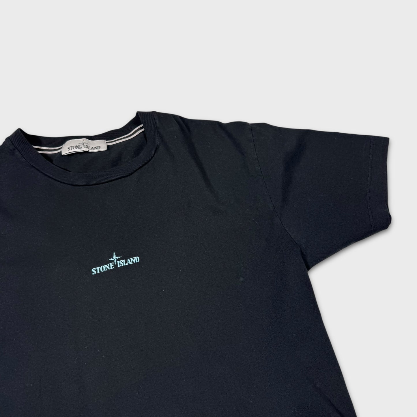 Stone Island Black Graphic Logo T-Shirt
