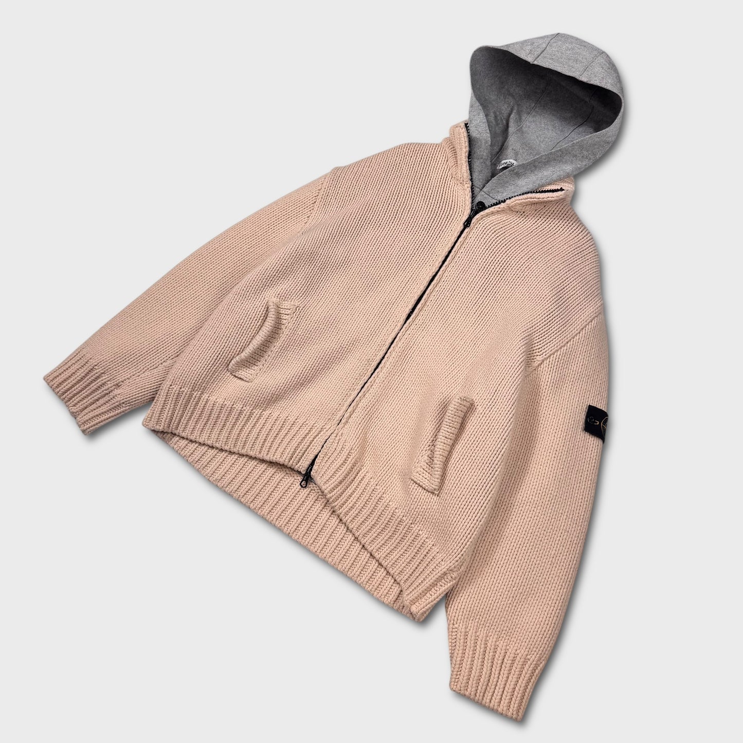 Stone Island AW2003 Heavyweight Dutch Rope Knit Liner Jacket XXL