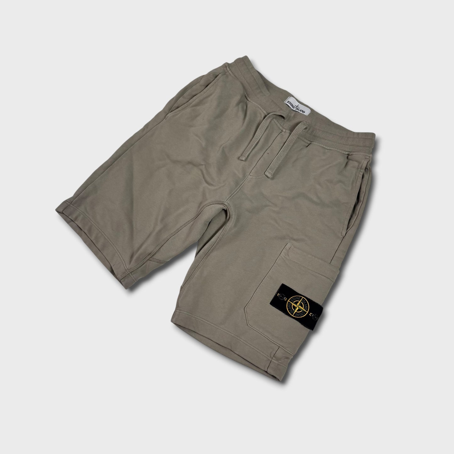 Stone Island Olive Cotton Shorts S