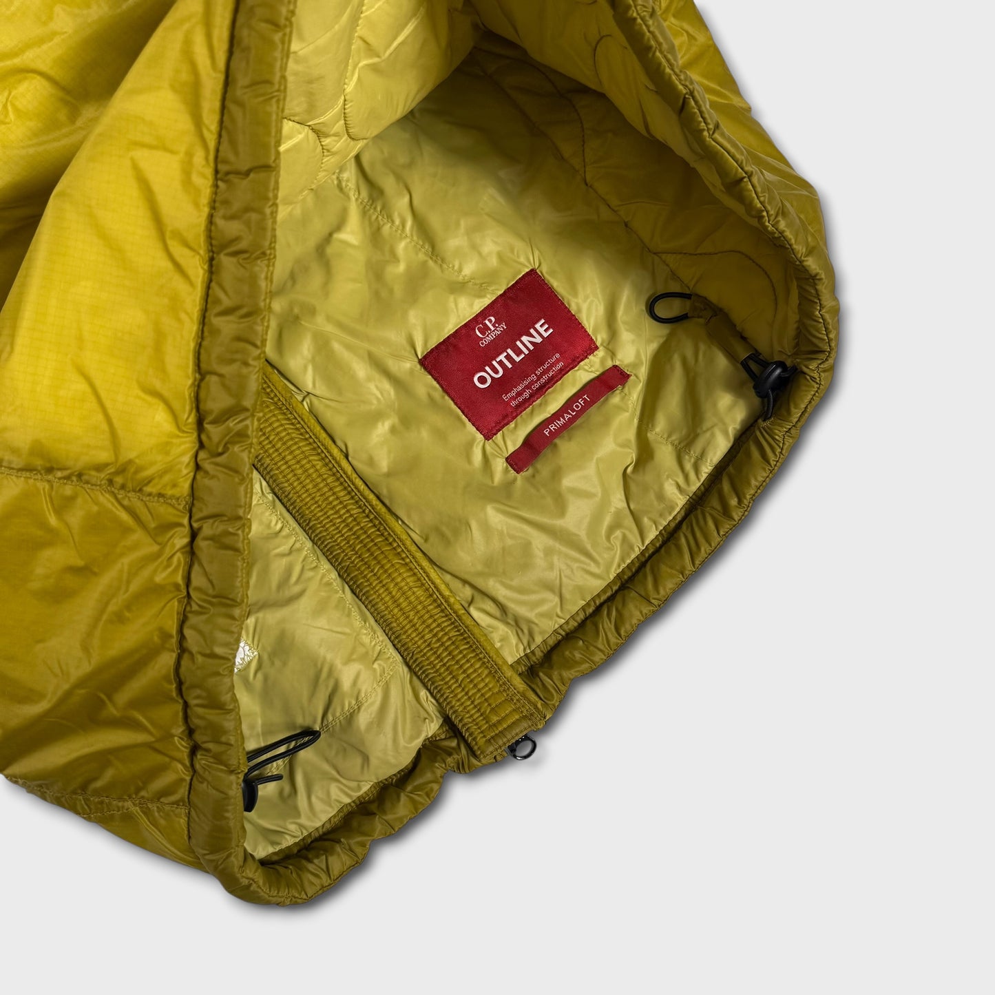 CP Company Yellow Outline Quilted Lens Jacket S