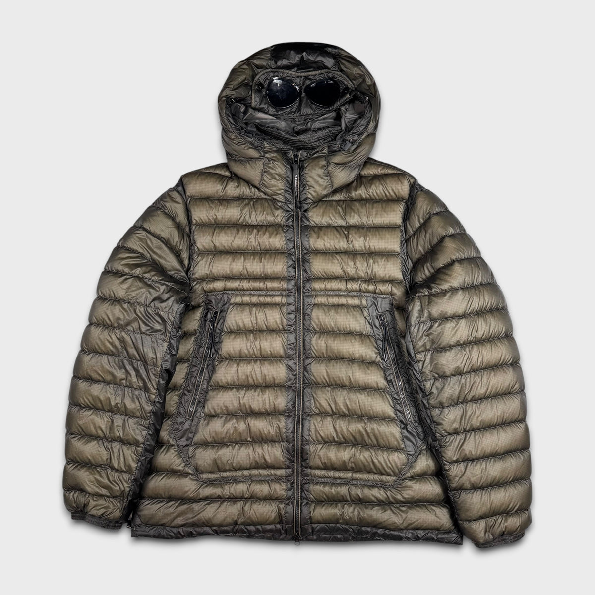 CP Company Khaki DD Shell Puffer Goggle Jacket 3XL