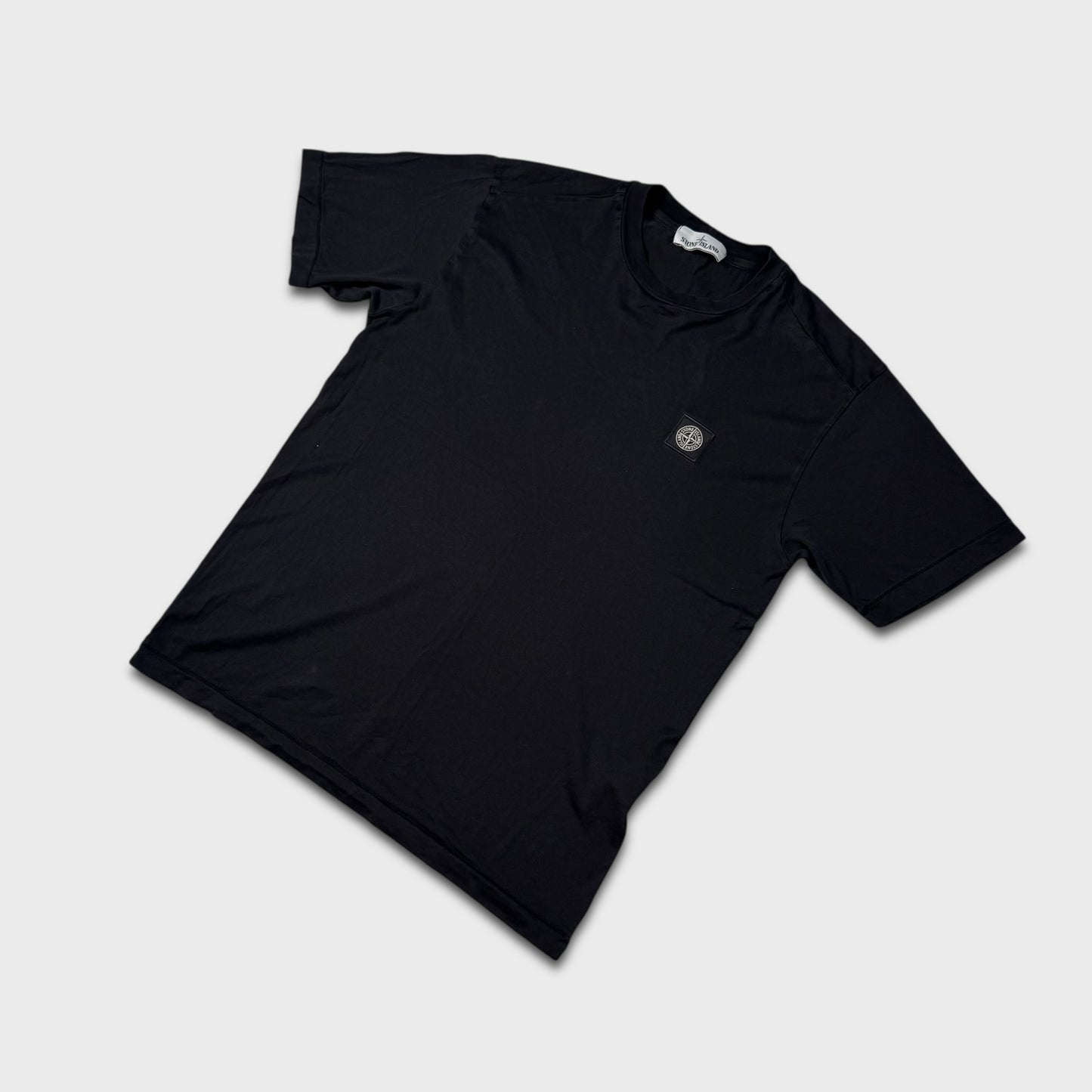 Stone Island Black Compass Logo T-Shirt M