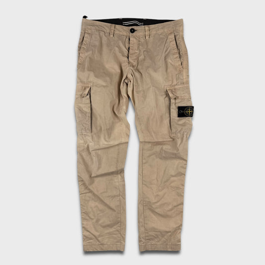 Stone Island Beige Badge Cargo Pants W33