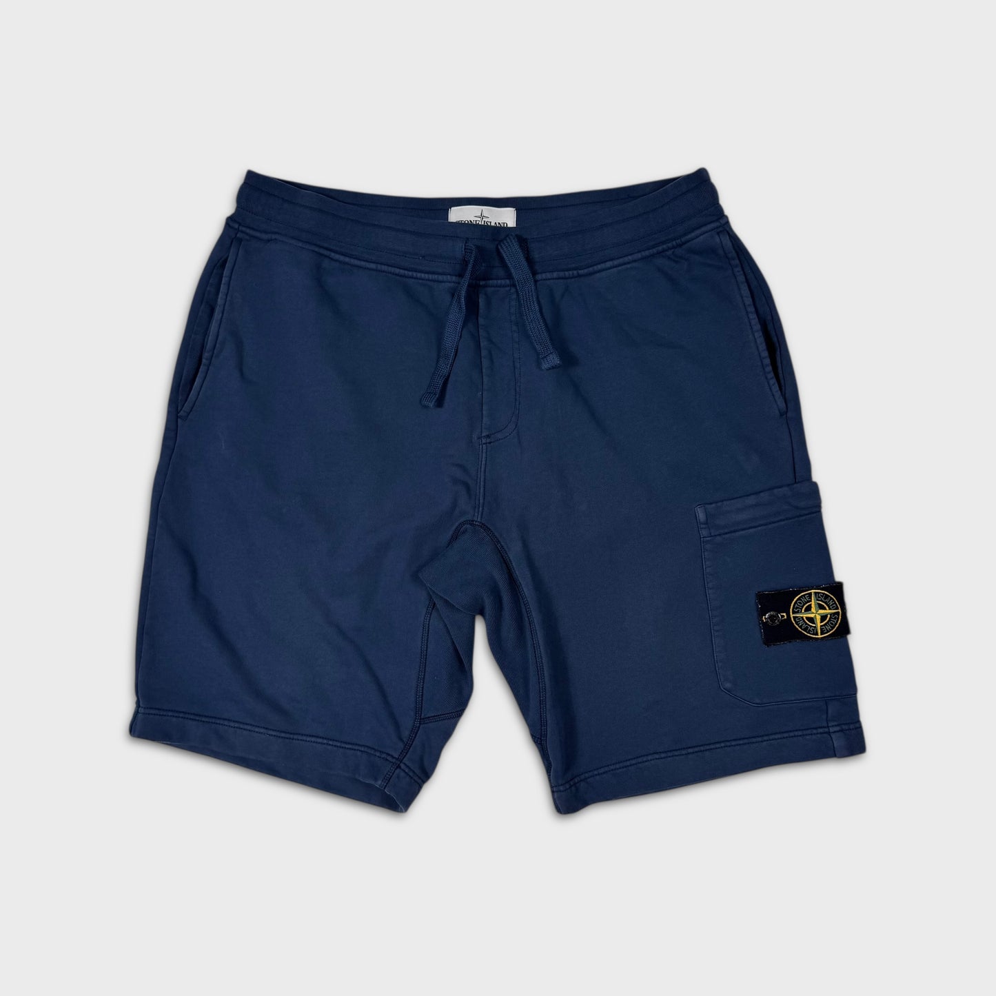 Stone Island Navy Cotton Shorts L