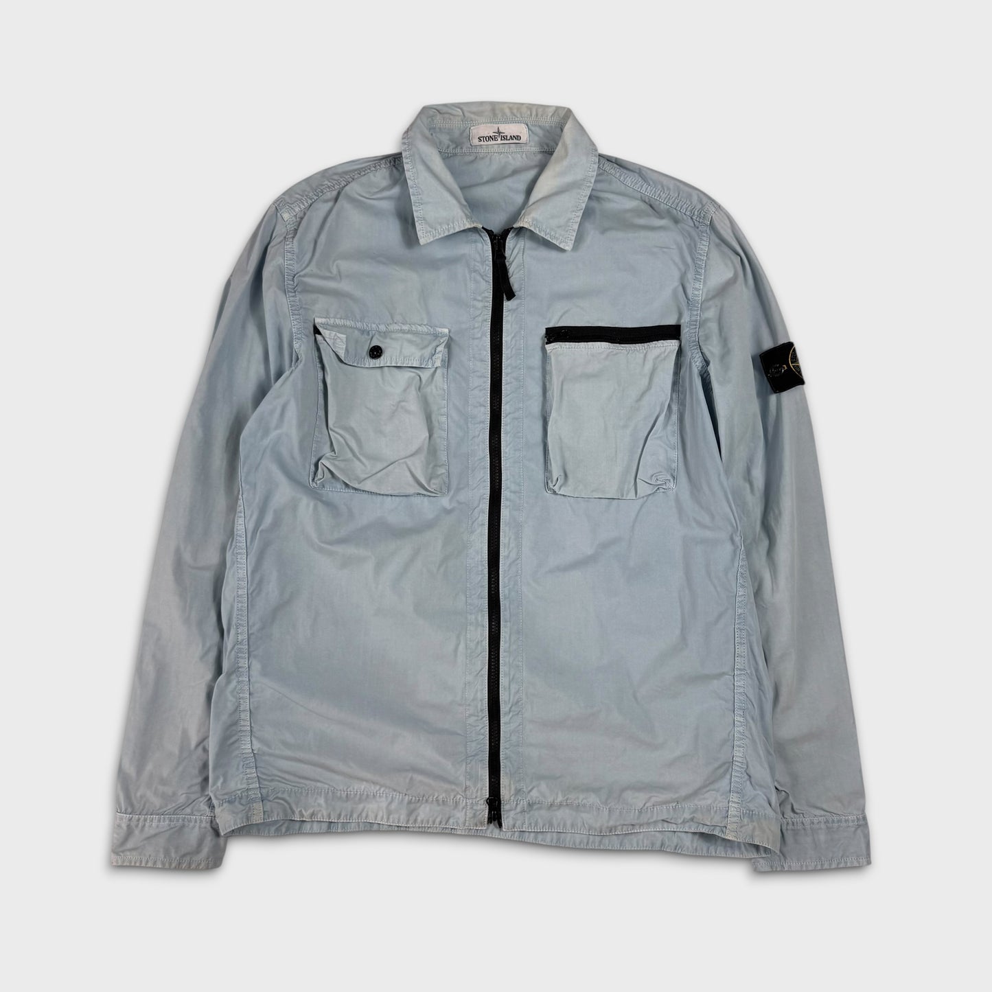 Stone Island Baby Blue Zip Overshirt XL