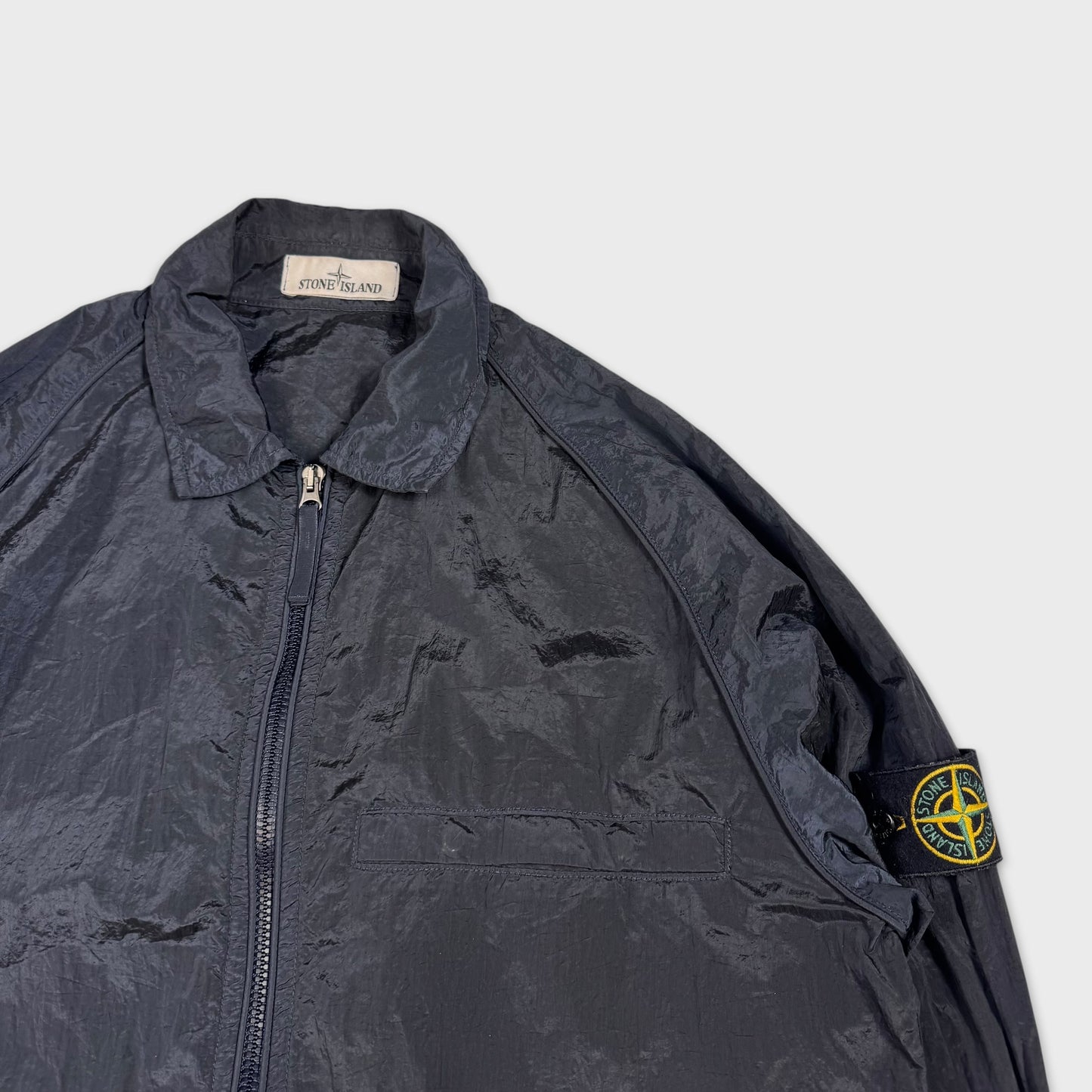 Stone Island Midnight Navy Nylon Metal Overshirt L