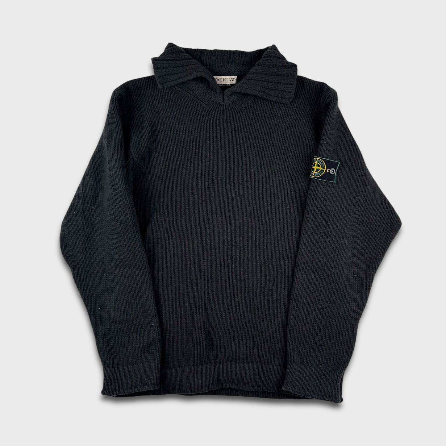 Stone Island 1998 Green Edge Knit M