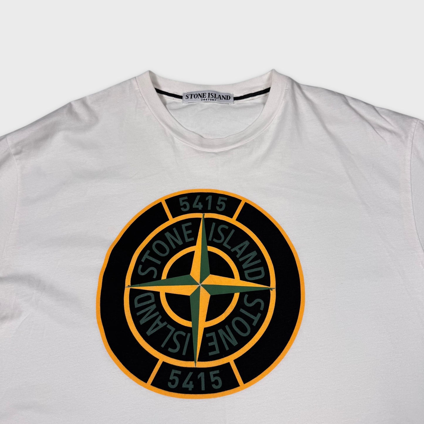 Stone Island White Compass Graphic T-Shirt XL