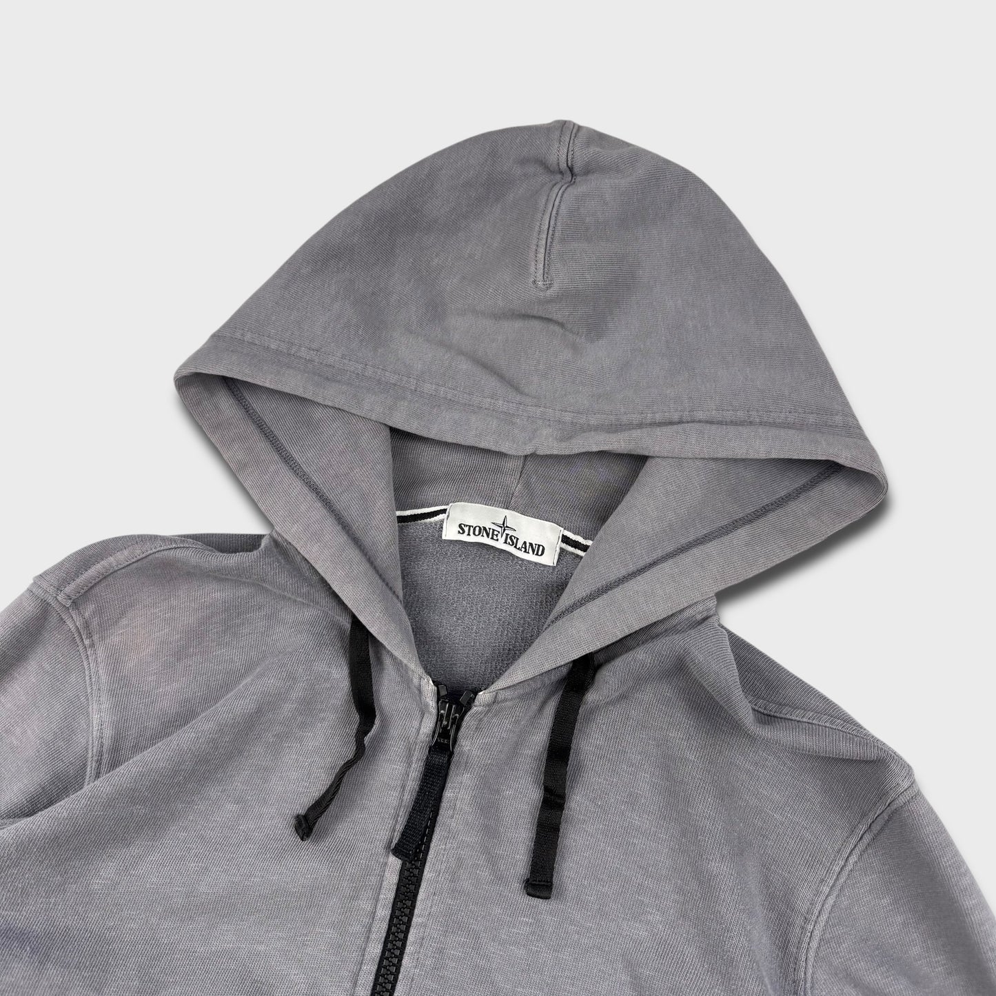 Stone Island Charcoal Grey Zip Hoodie L